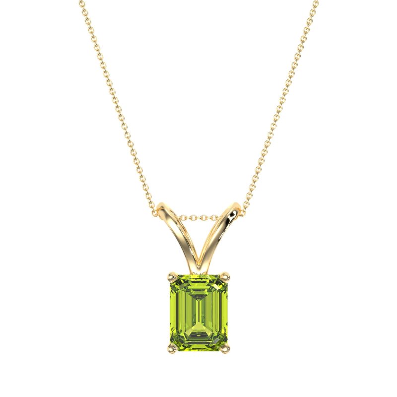 Simple Emerald Cut Necklace