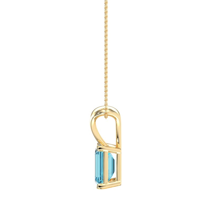 Simple Emerald Cut Necklace