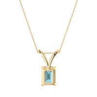 Simple Emerald Cut Necklace