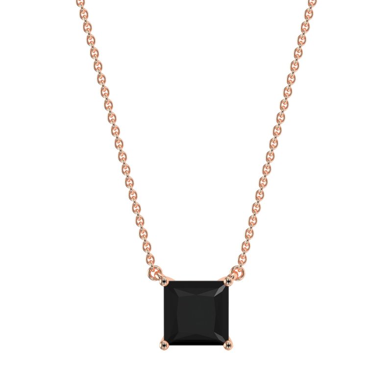 Simple Princess Cut Necklace