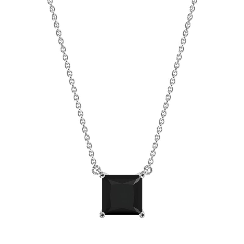 Simple Princess Cut Necklace