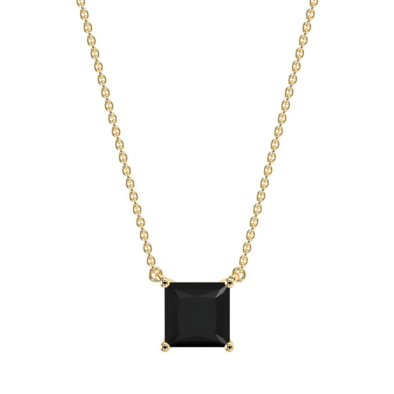 Simple Princess Cut Necklace