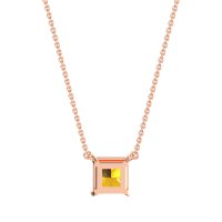 Simple Princess Cut Necklace