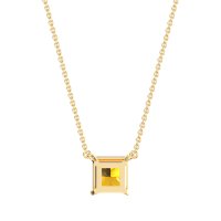 Simple Princess Cut Necklace