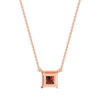 Simple Princess Cut Necklace