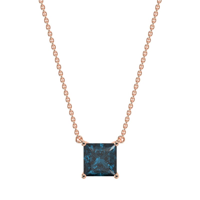 Simple Princess Cut Necklace