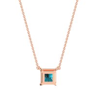 Simple Princess Cut Necklace