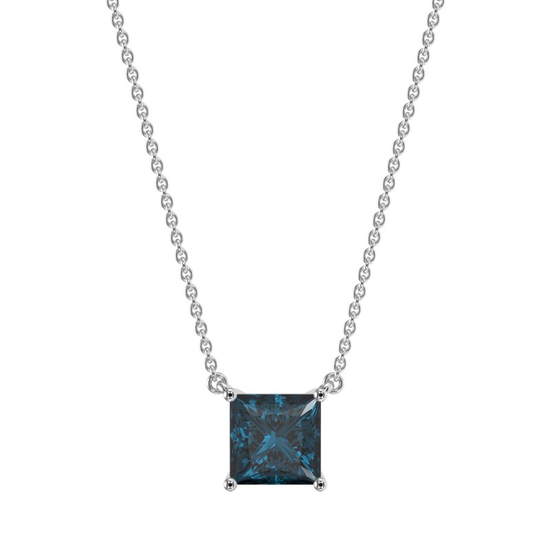 Simple Princess Cut Necklace