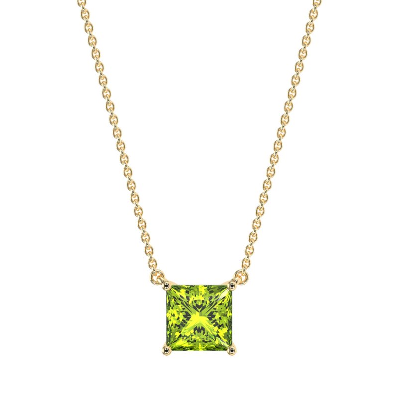 Simple Princess Cut Necklace