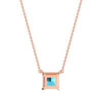 Simple Princess Cut Necklace