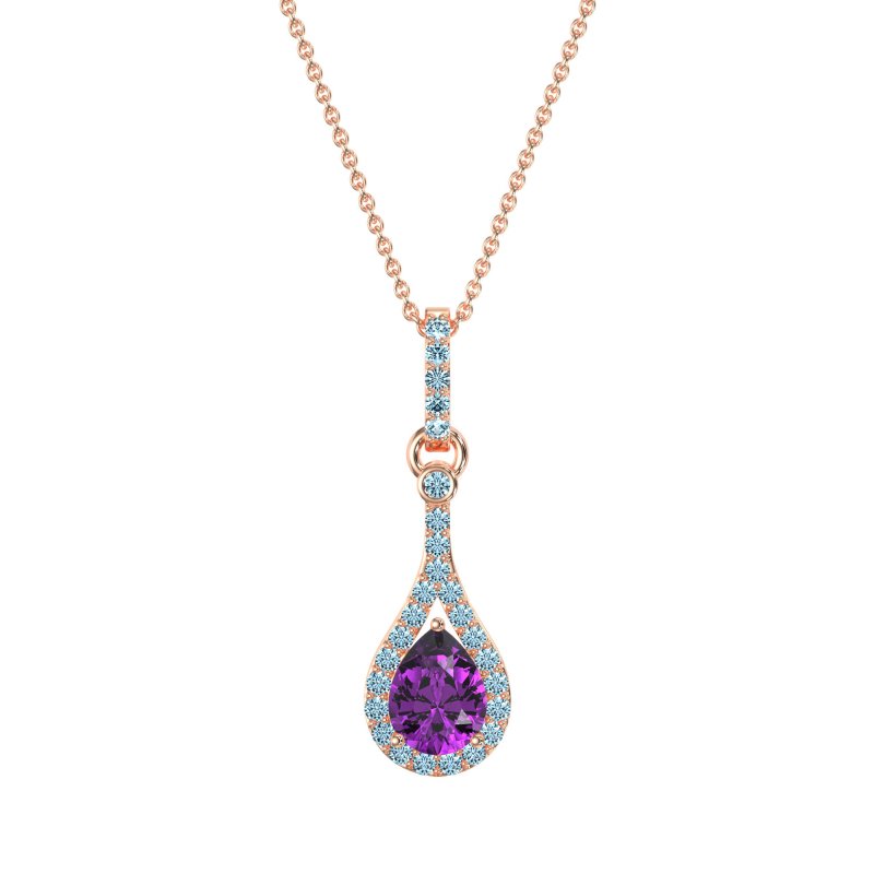 Wrap Tear Drop Dangling Necklace