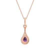 Wrap Tear Drop Dangling Necklace