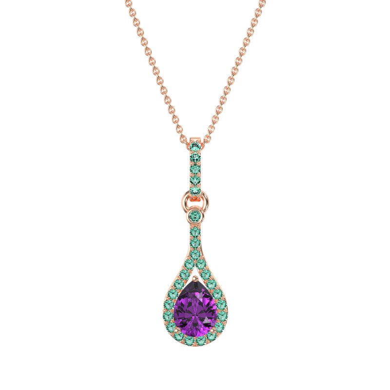 Wrap Tear Drop Dangling Necklace