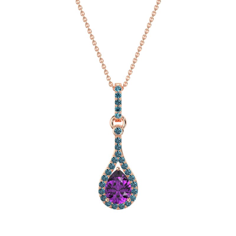 Wrap Tear Drop Dangling Necklace