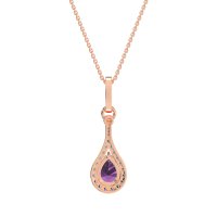 Wrap Tear Drop Dangling Necklace