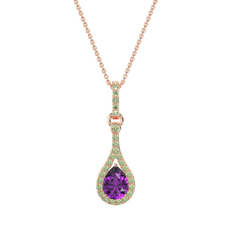 Wrap Tear Drop Dangling Necklace