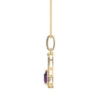 Wrap Tear Drop Dangling Necklace