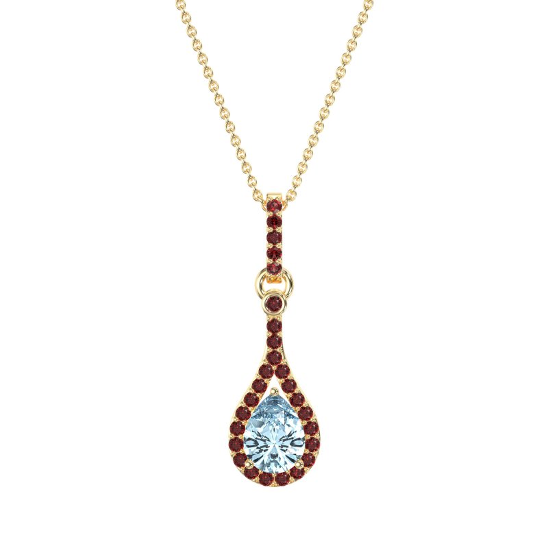 Wrap Tear Drop Dangling Necklace