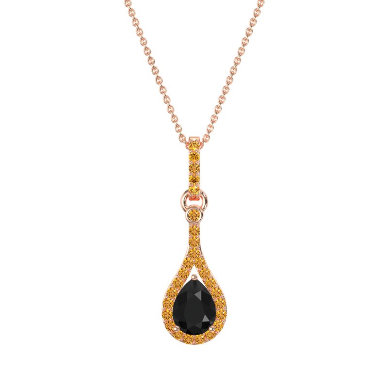 Wrap Tear Drop Dangling Necklace