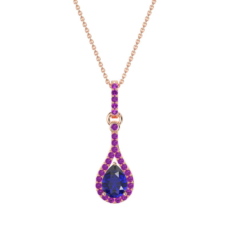 Wrap Tear Drop Dangling Necklace