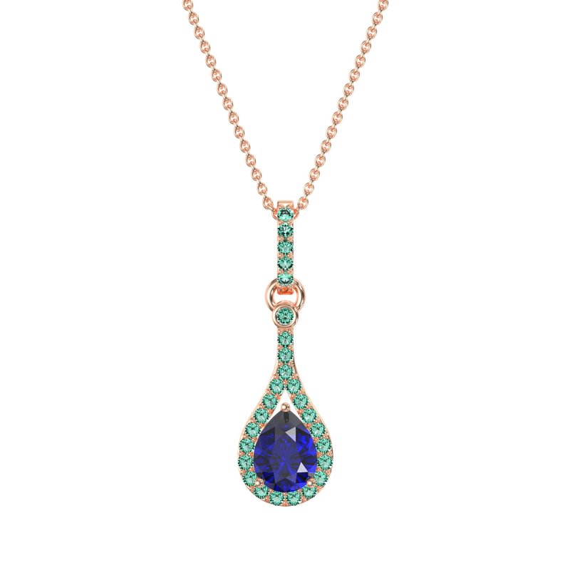 Wrap Tear Drop Dangling Necklace