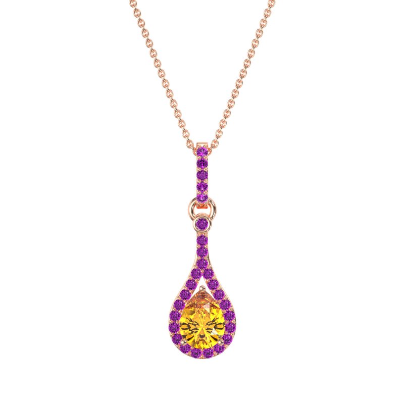 Wrap Tear Drop Dangling Necklace