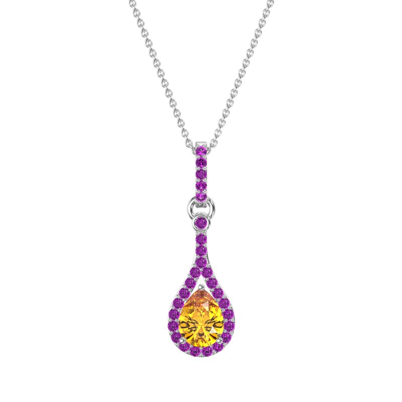 Wrap Tear Drop Dangling Necklace