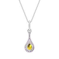 Wrap Tear Drop Dangling Necklace