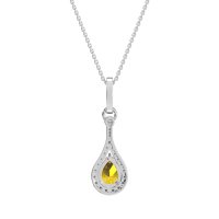 Wrap Tear Drop Dangling Necklace