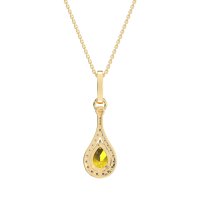 Wrap Tear Drop Dangling Necklace