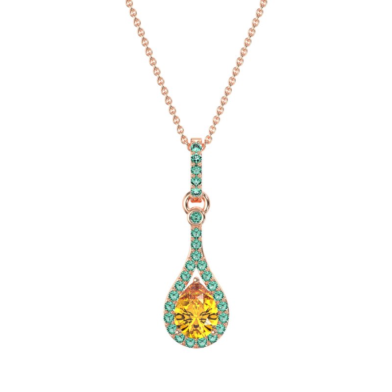 Wrap Tear Drop Dangling Necklace
