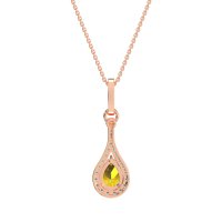 Wrap Tear Drop Dangling Necklace
