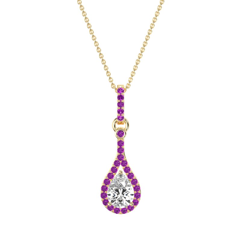 Wrap Tear Drop Dangling Necklace