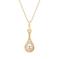 Wrap Tear Drop Dangling Necklace