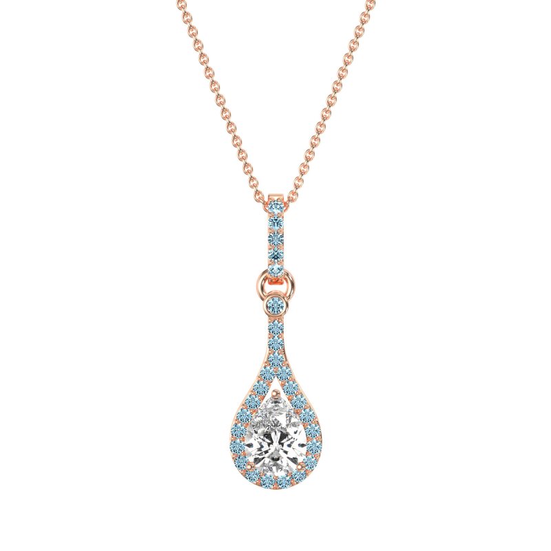 Wrap Tear Drop Dangling Necklace