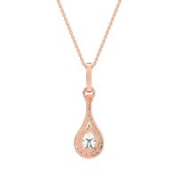 Wrap Tear Drop Dangling Necklace
