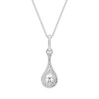 Wrap Tear Drop Dangling Necklace