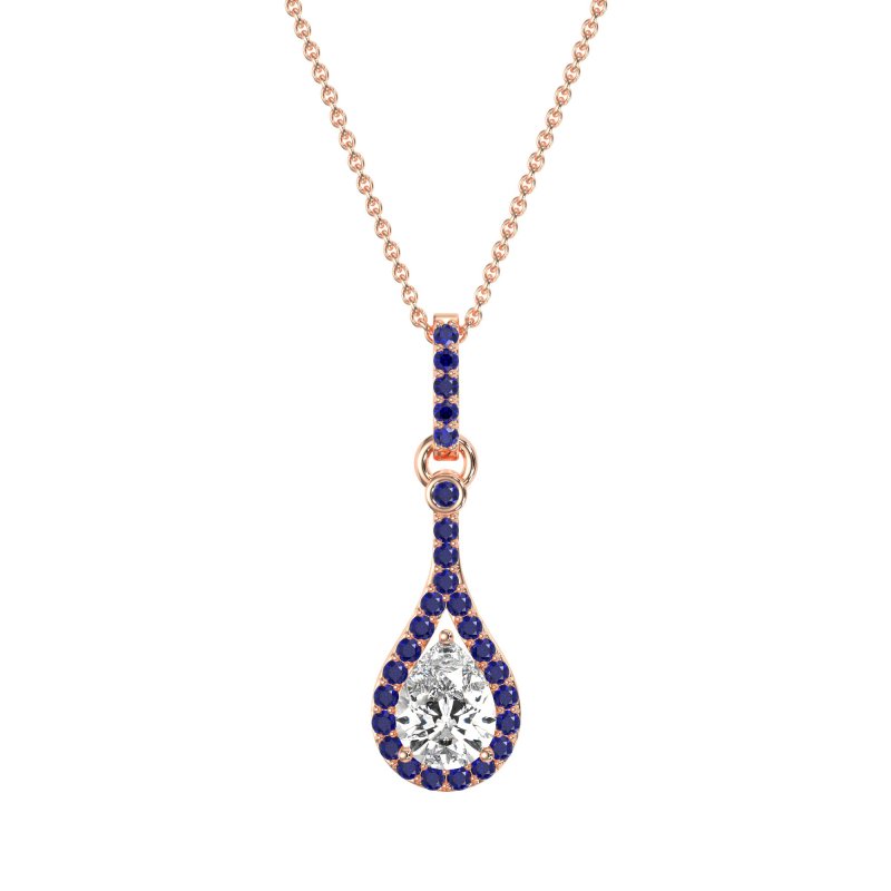 Wrap Tear Drop Dangling Necklace