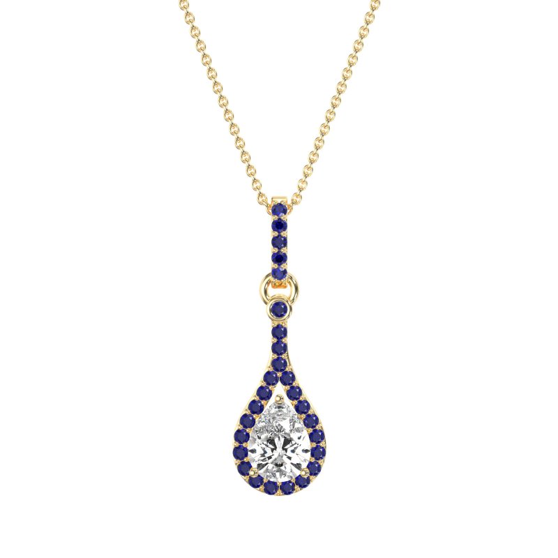Wrap Tear Drop Dangling Necklace