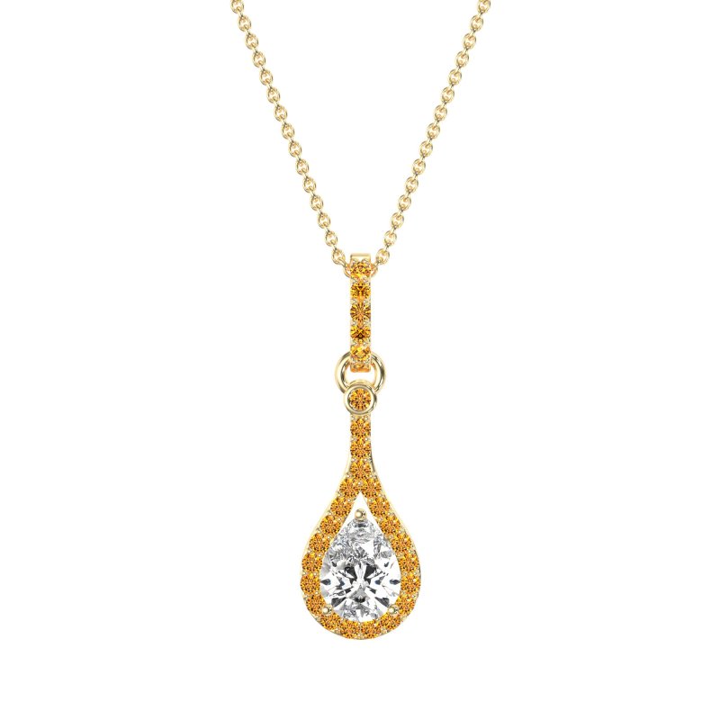 Wrap Tear Drop Dangling Necklace