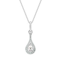 Wrap Tear Drop Dangling Necklace