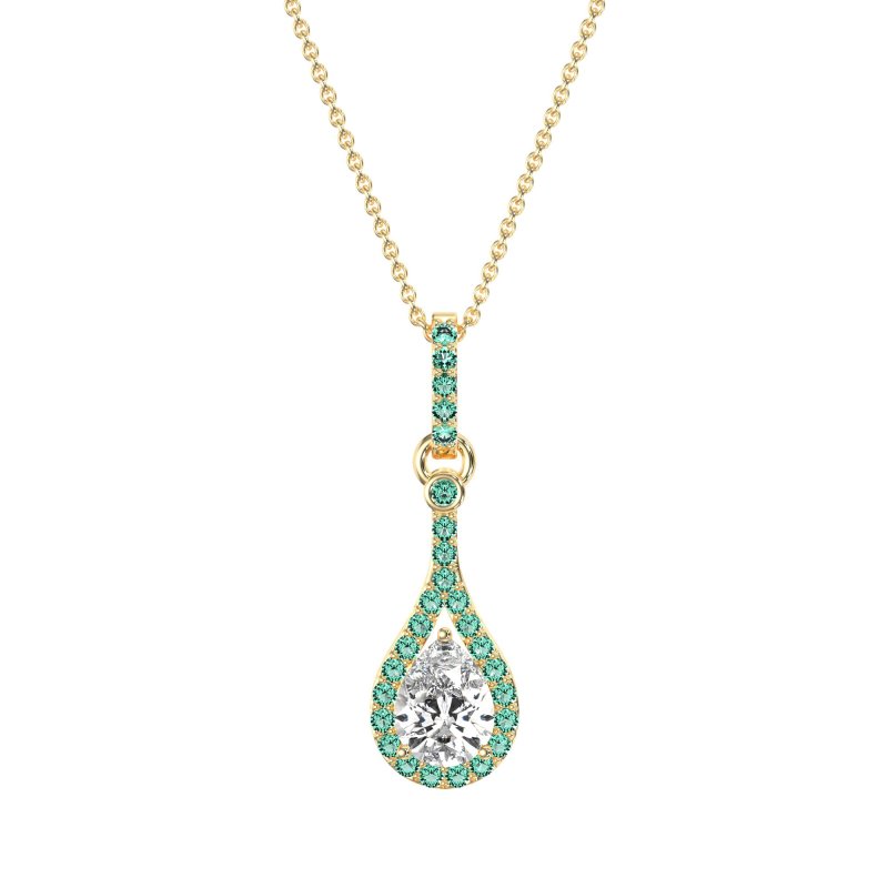 Wrap Tear Drop Dangling Necklace