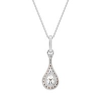 Wrap Tear Drop Dangling Necklace
