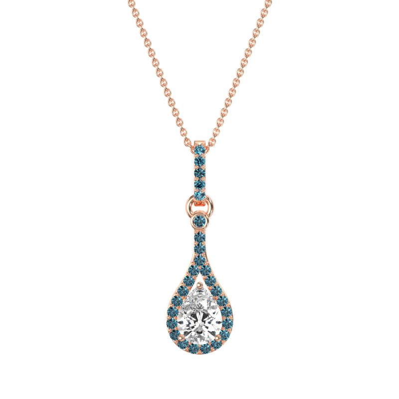 Wrap Tear Drop Dangling Necklace