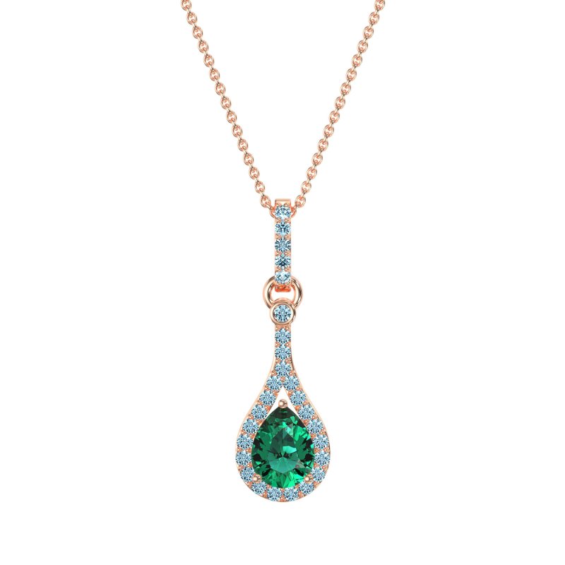 Wrap Tear Drop Dangling Necklace