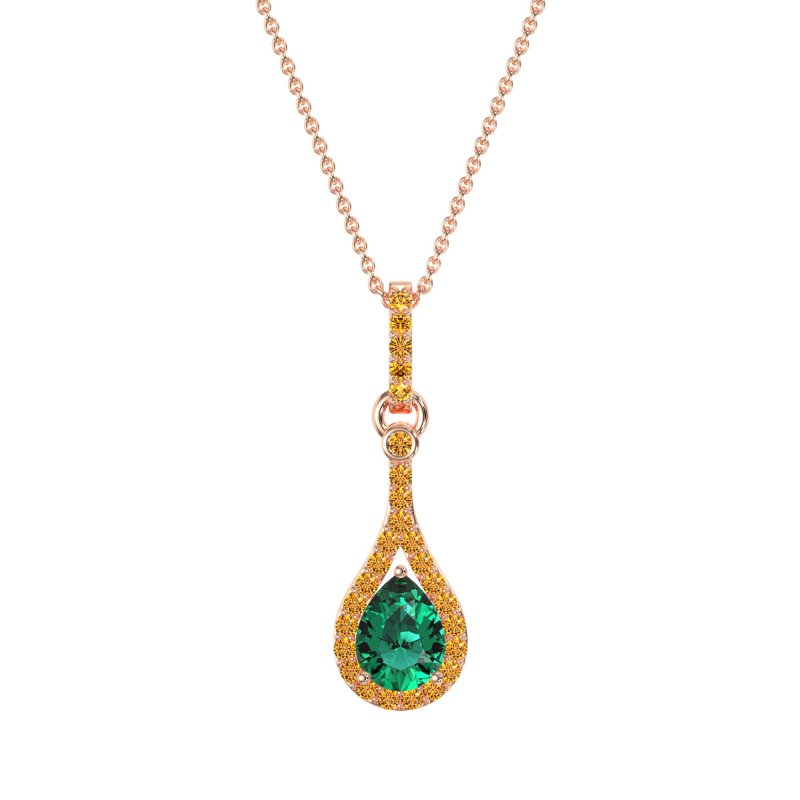 Wrap Tear Drop Dangling Necklace