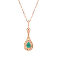 Wrap Tear Drop Dangling Necklace