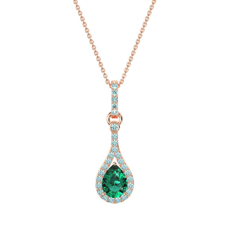 Wrap Tear Drop Dangling Necklace