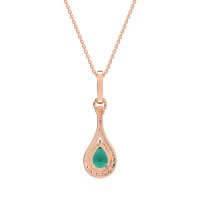 Wrap Tear Drop Dangling Necklace