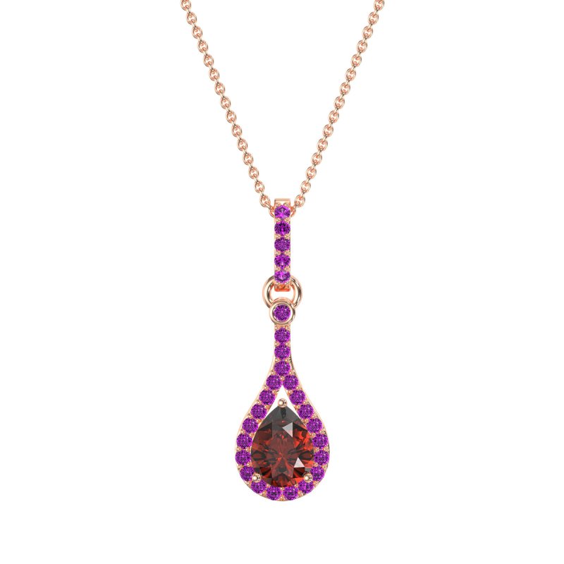 Wrap Tear Drop Dangling Necklace